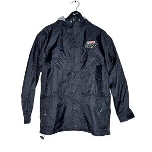 Charles River Castrol GTX Hooded Windbreaker Black Cars Racing Mens Small